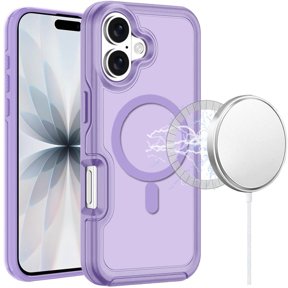 for iphone 17 glossy oil premium hybrid case cover purple