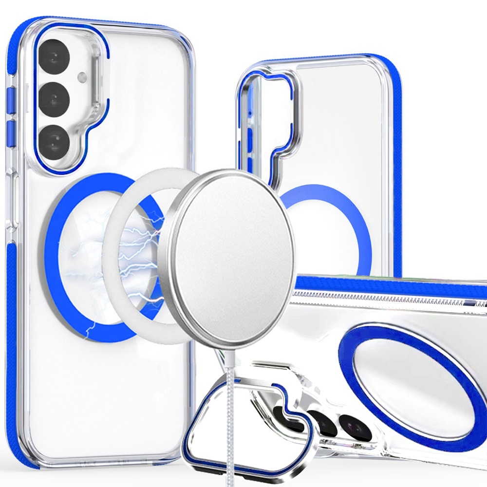 for samsung a17 5g magsonic camera bracket stand magnetic ring circle hybrid blue