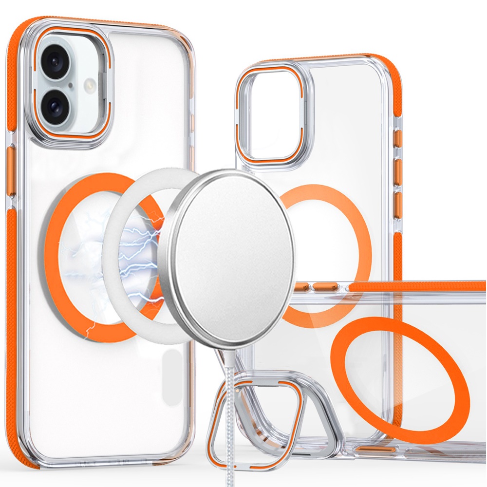 for iphone 17 magsonic camera bracket stand magnetic ring circle hybrid cosmic orange
