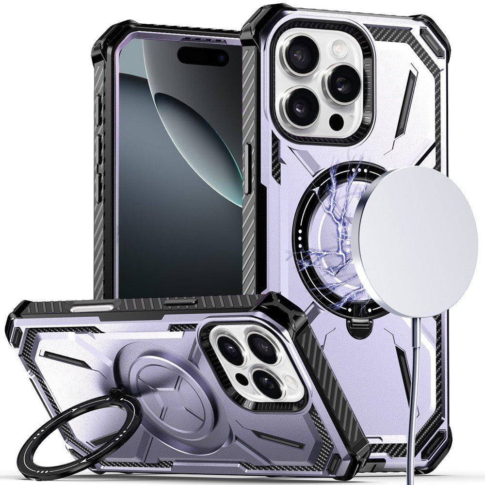for iphone 16 pro max 6.9 inch premium circle [magnetic circle] kickkickstand light purple
