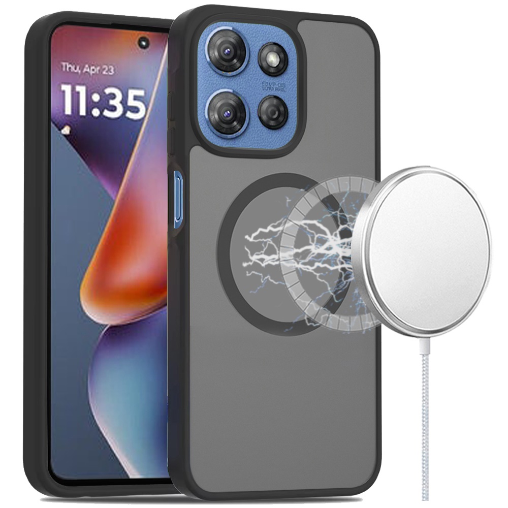 for moto g 5g 2025/2026 g play 2026 [magnetic circle] smooth safe matte feel hybrid case black