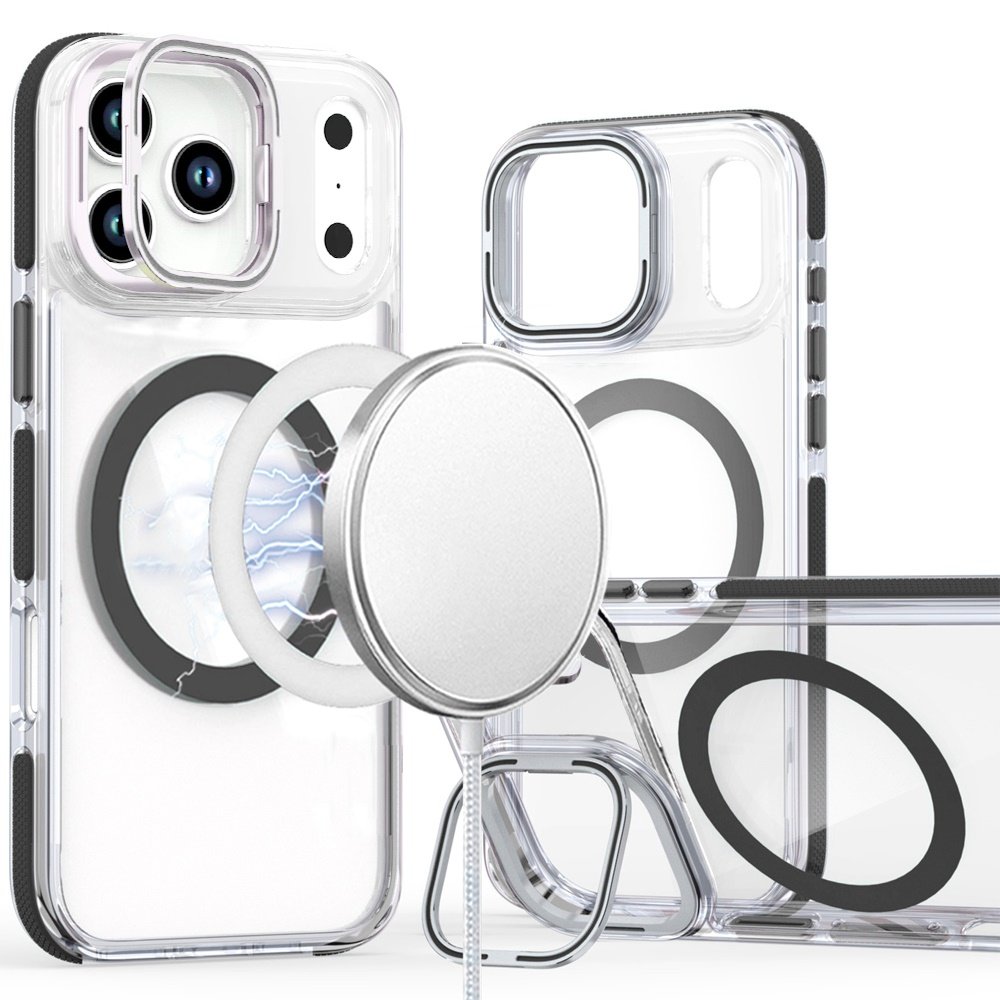 for iphone 17 pro magsonic camera bracket stand magnetic ring circle hybrid black