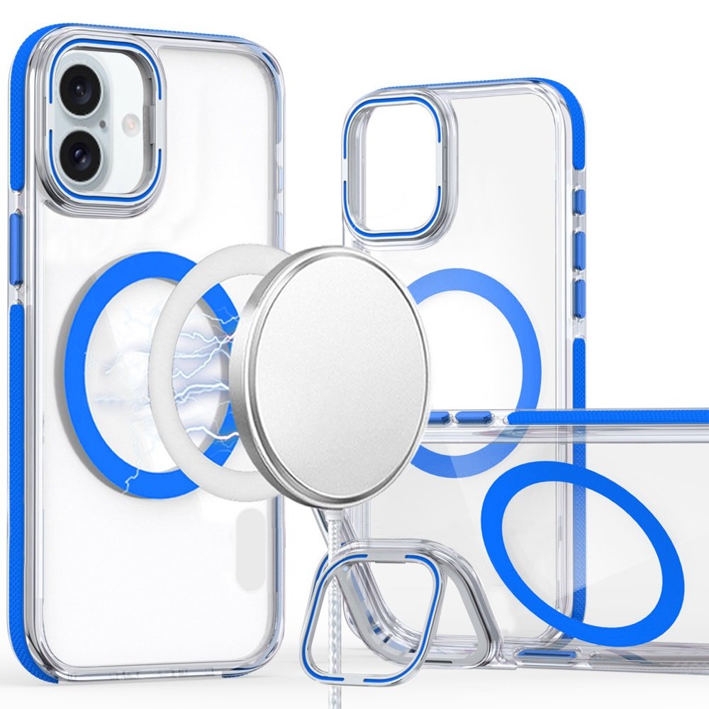 for iphone 17 magsonic camera bracket stand magnetic ring circle hybrid blue