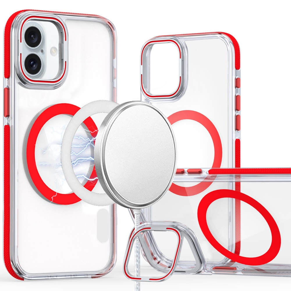 for iphone 17 magsonic camera bracket stand magnetic ring circle hybrid red