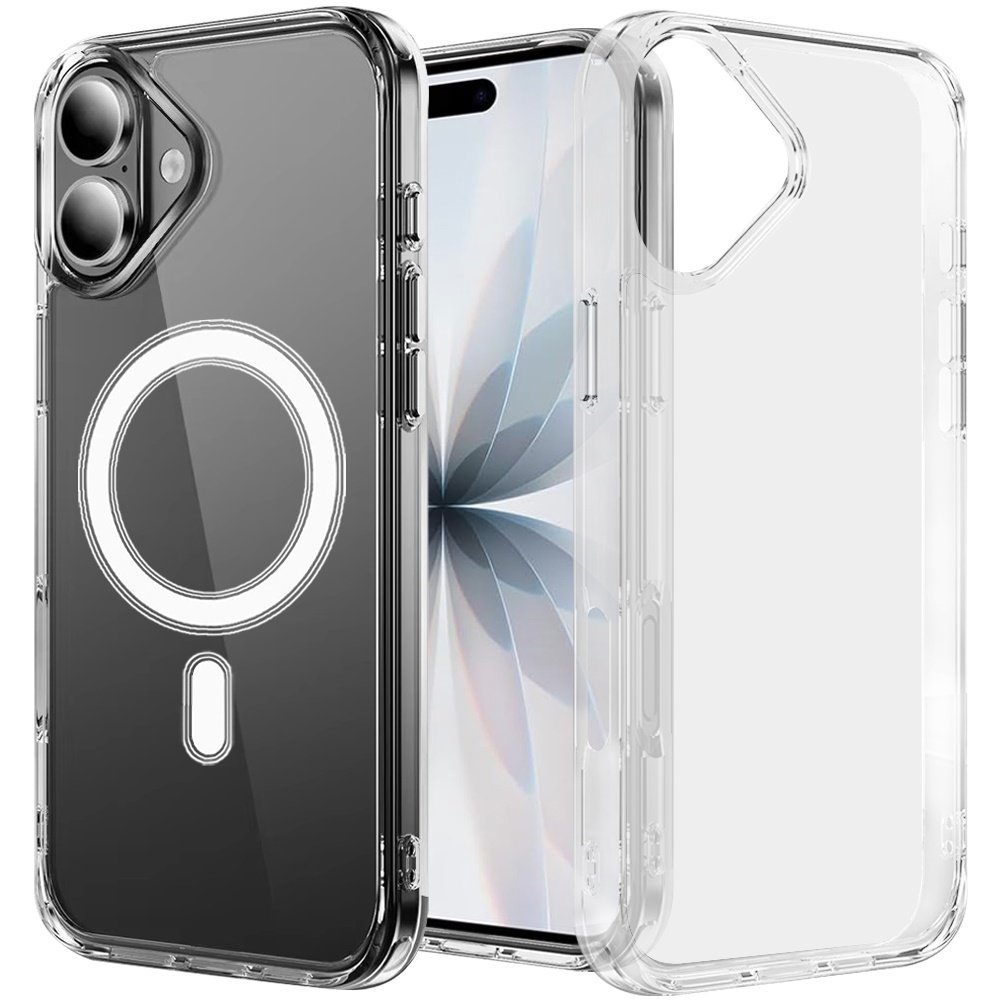 for iphone 17 thick transparent [magnetic circle] shockproof hybrid clear