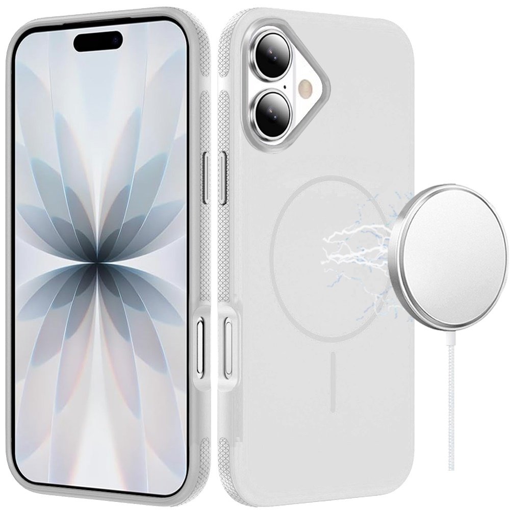 for iphone 17 premium edged core matte thick super magnetic hybrid case clear