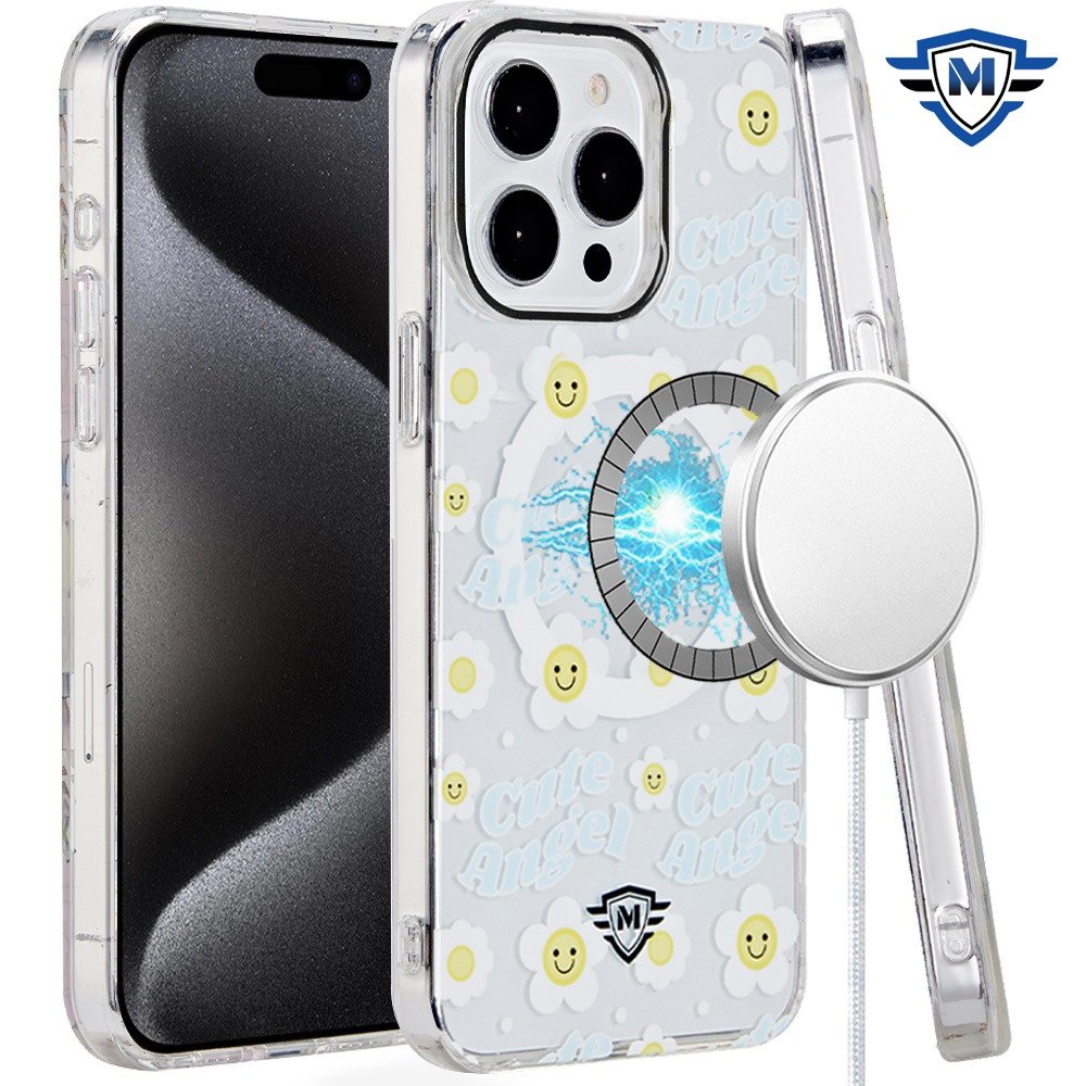 for iphone 15 pro max metkase metkase (magnetic) premium design hq case smile floral