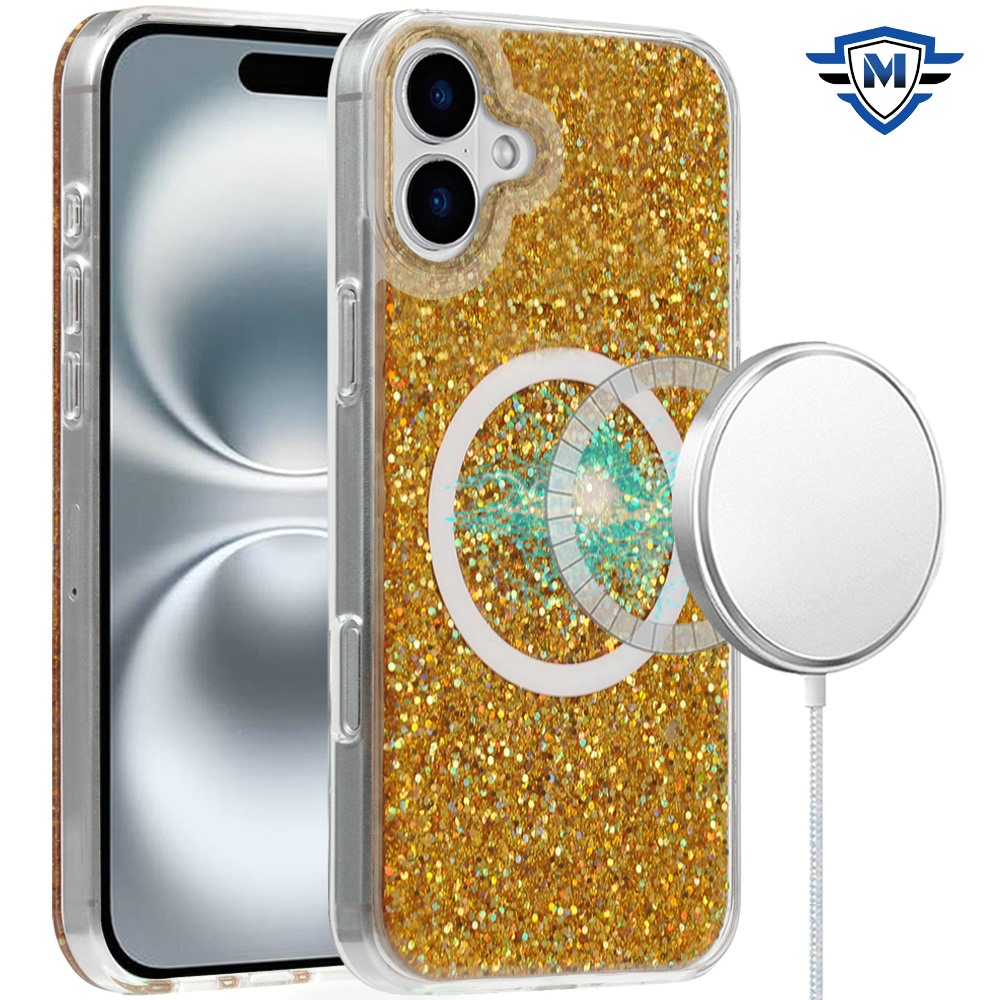 [metkase] for iphone 16 plus 6.7 inch magnetic premium new shockproof hybrid black