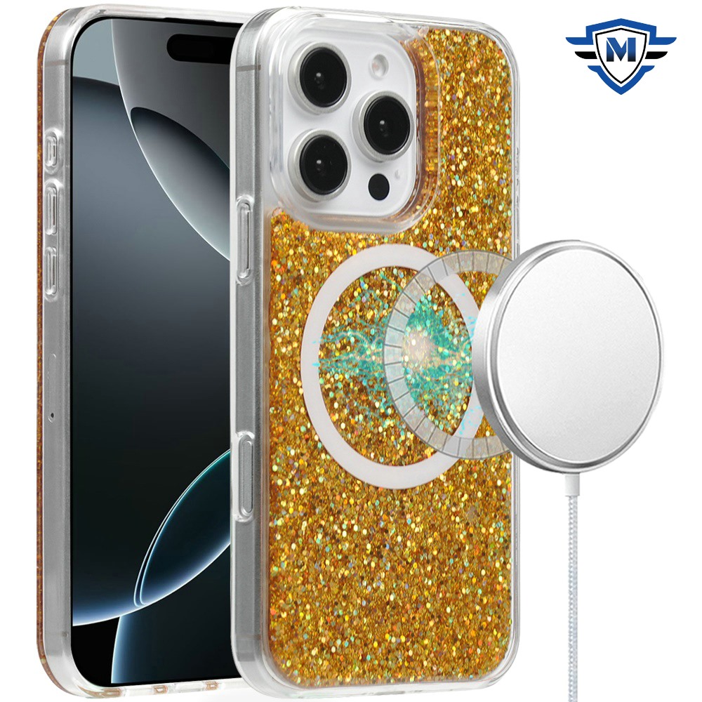 [metkase] for iphone 16 pro 6.3 inch magnetic premium new shockproof hybrid black