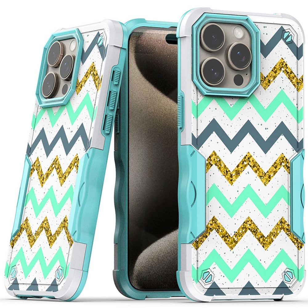 for iphone 15 pro max premium exquisite design hybrid zigzag