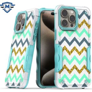 for iphone 15 pro metkase premiumÂ exquisite design hybrid in slide out package zigzag