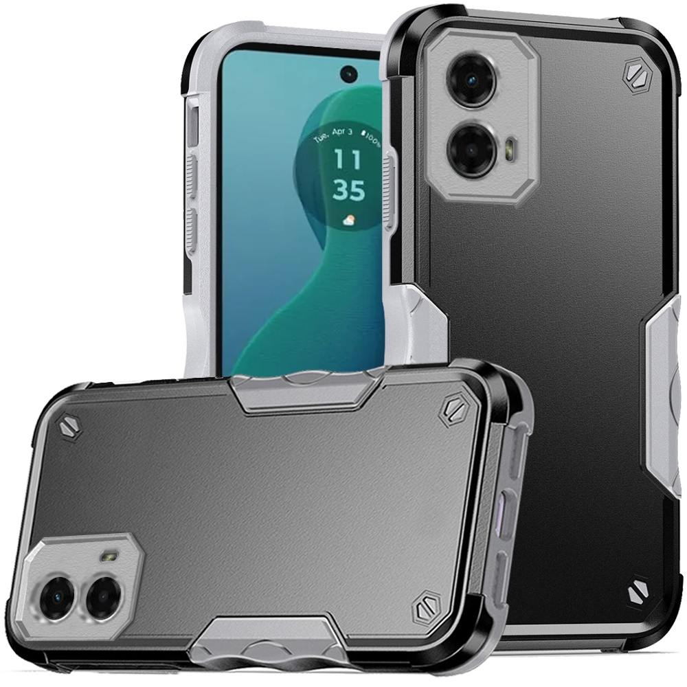 for motorola moto g 5g (2024) exquisite tough shockproof hybrid black/grey