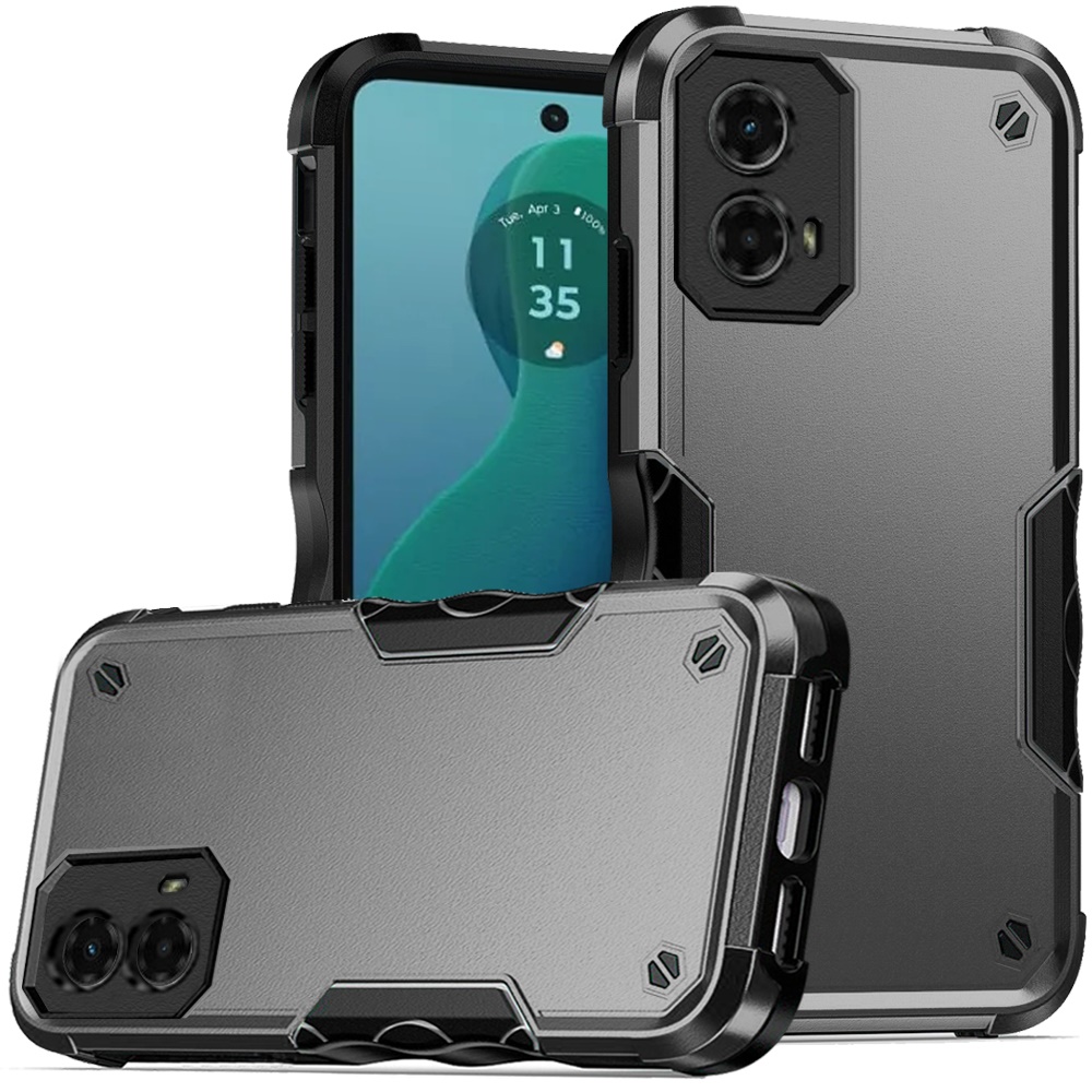 for motorola moto g 5g (2024) exquisite tough shockproof hybrid grey/black