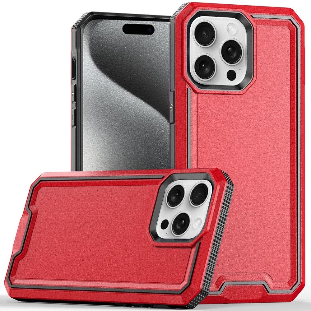 for iphone 15 pro max rank tough strong modern fused hybrid red