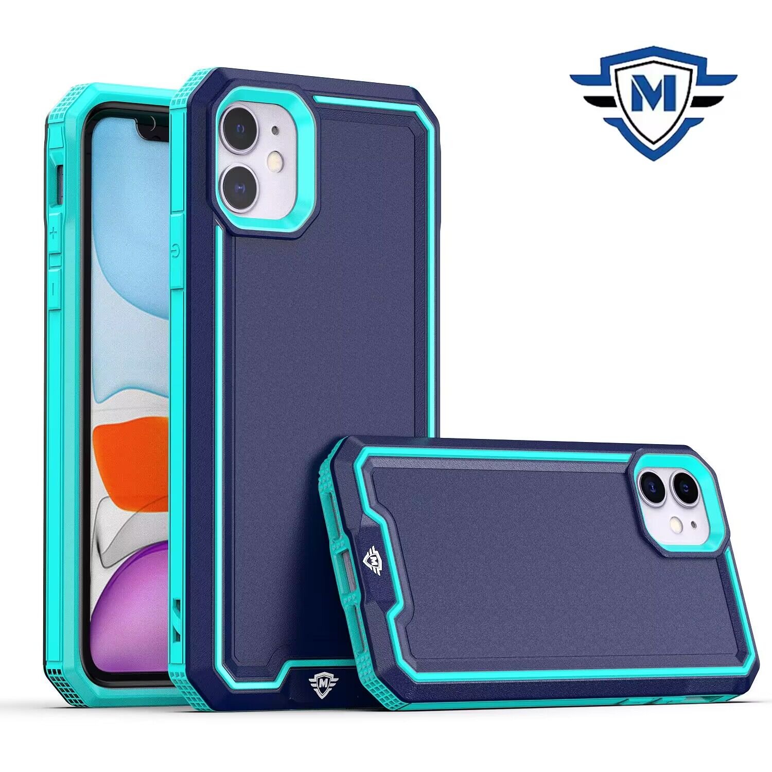 for ip15 pro max metkase rank tough strong modern fused hybrid in slide out package blue