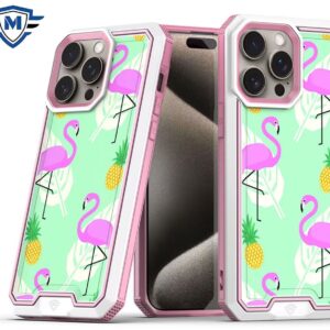for iphone 14 pro max 6.7" metkase premium rank design fused hybrid in slide out package flamingo