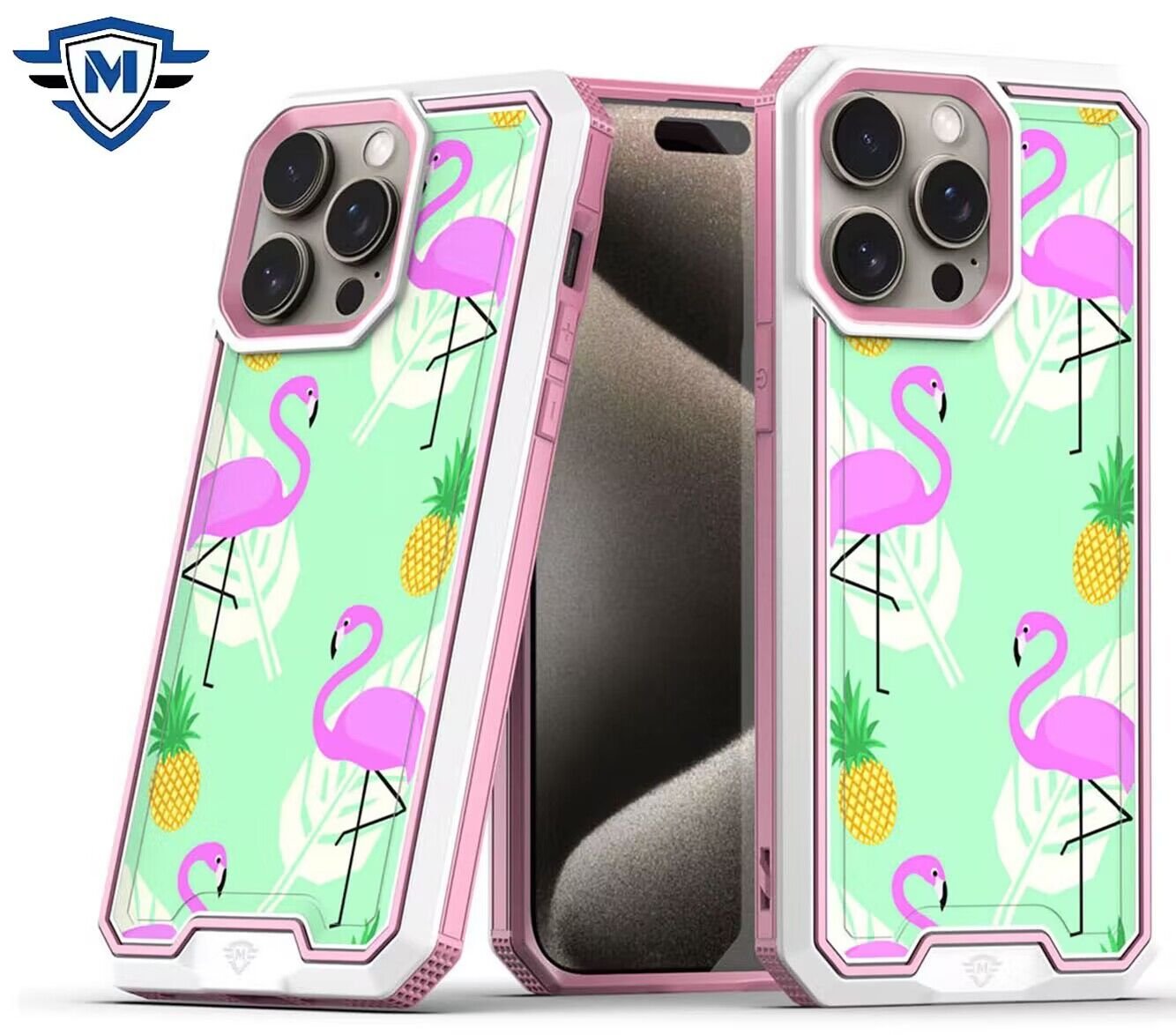 for iphone 13 pro max metkase premium rank design fused hybrid in slide out package flamingo