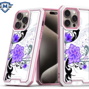 for iphone 15 pro metkase premium rank design fused hybrid in slide out package purple lily