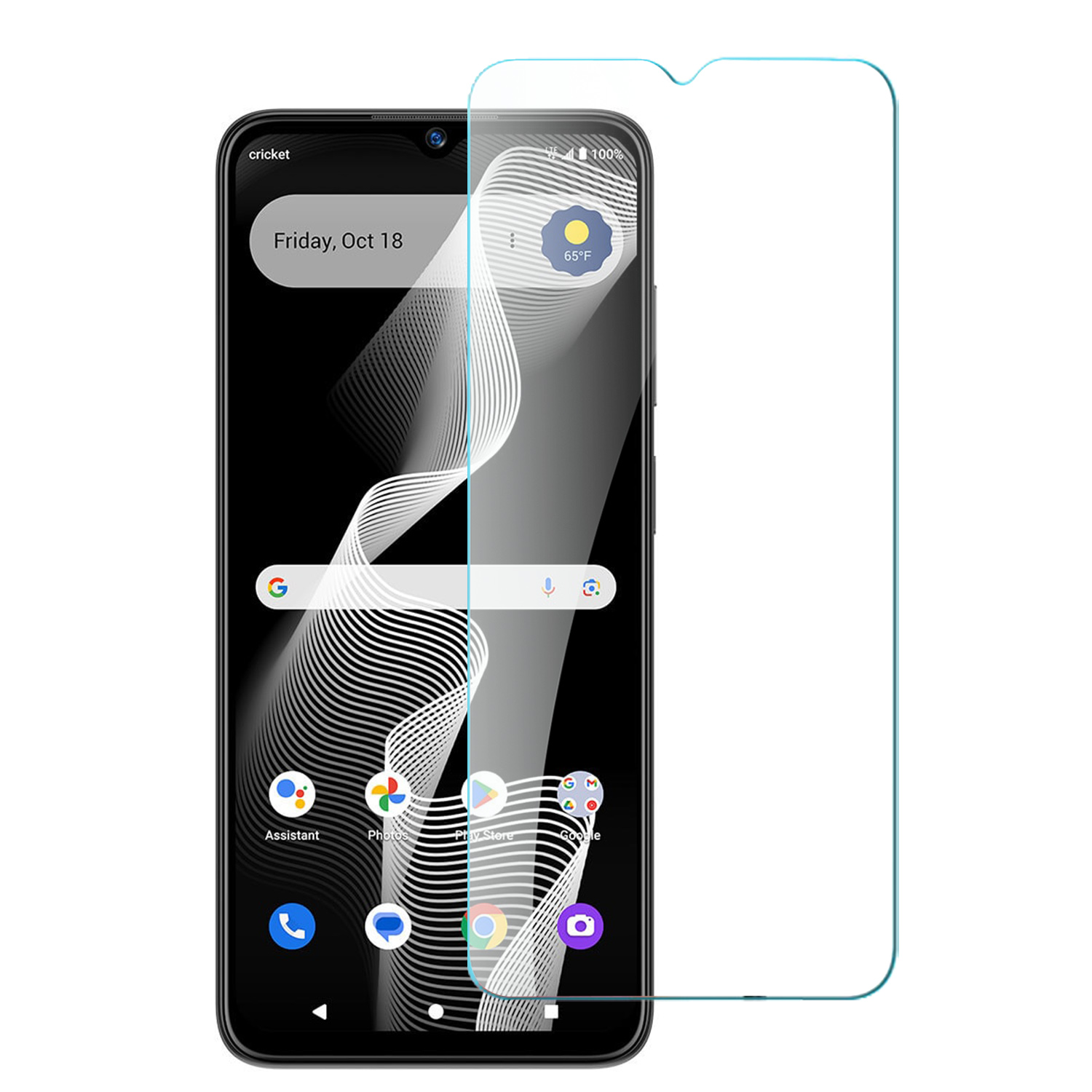 for cricket debut s3 clear tempered glass