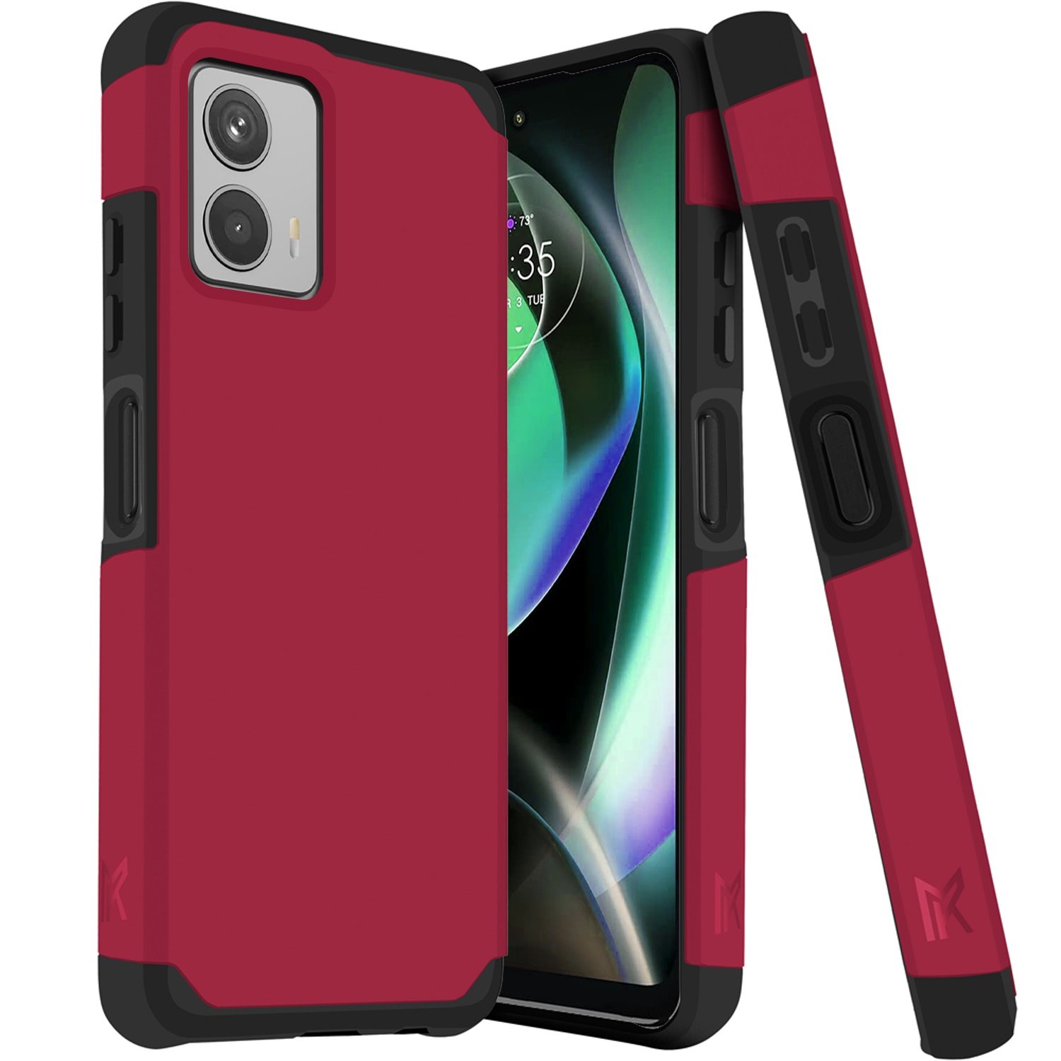for motorola moto g 5g (2023) tough strong hybrid (magnet mount friendly) case cover virtual pink