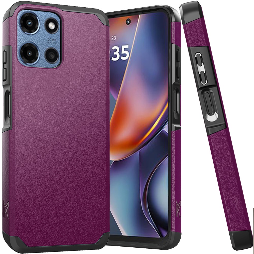 for moto g 5g 2025/2026 g play 2026 (original series) tough strong shockproof hybrid in slide out package dark purple