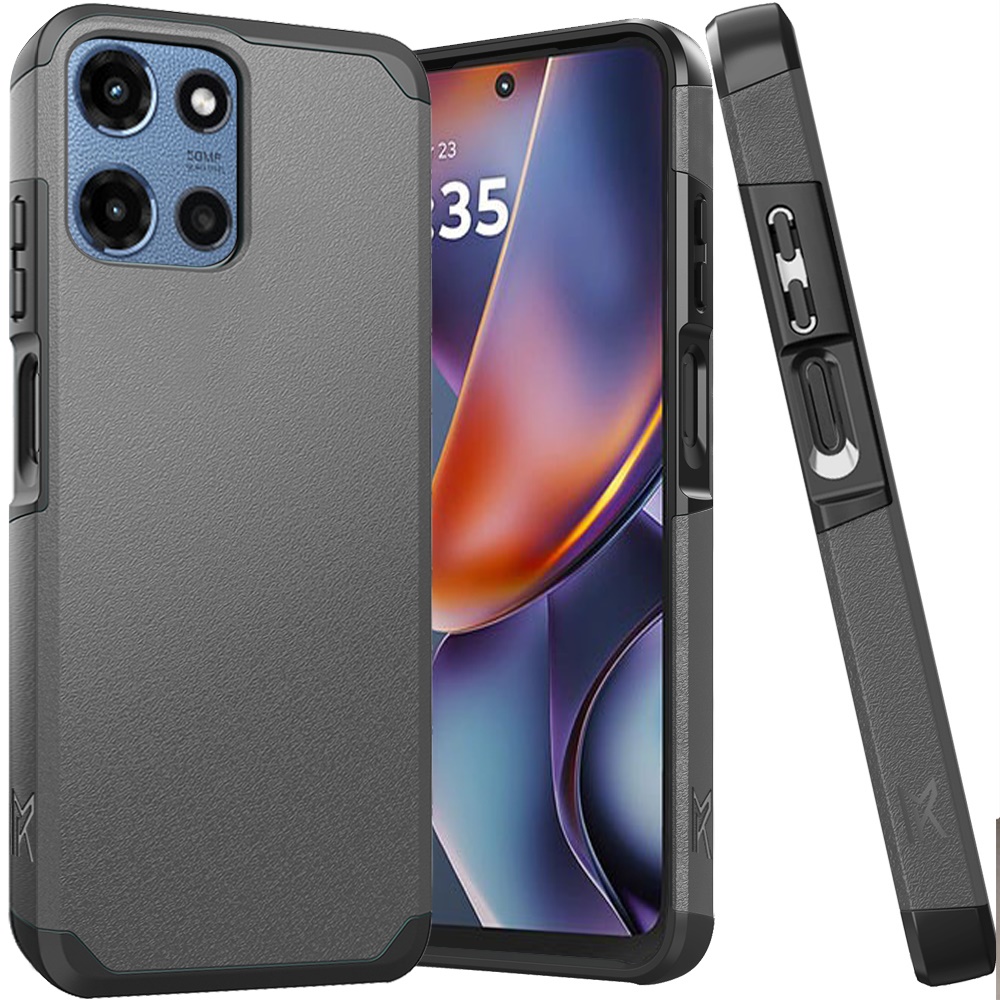 for moto g 5g 2025/2026 g play 2026 (original series) tough strong shockproof hybrid in slide out package charcoal grey