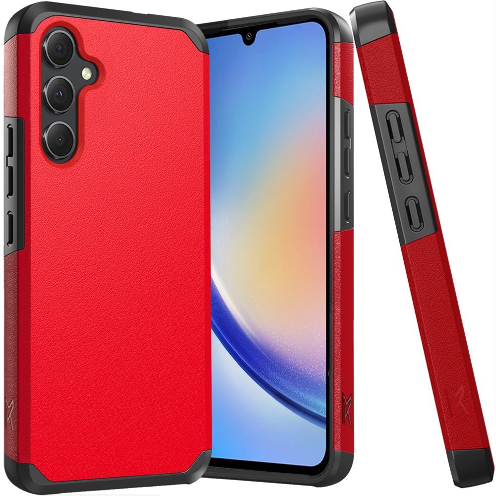 for samsung a15 5g tough strong hybrid (magnet mount friendly) case cover red