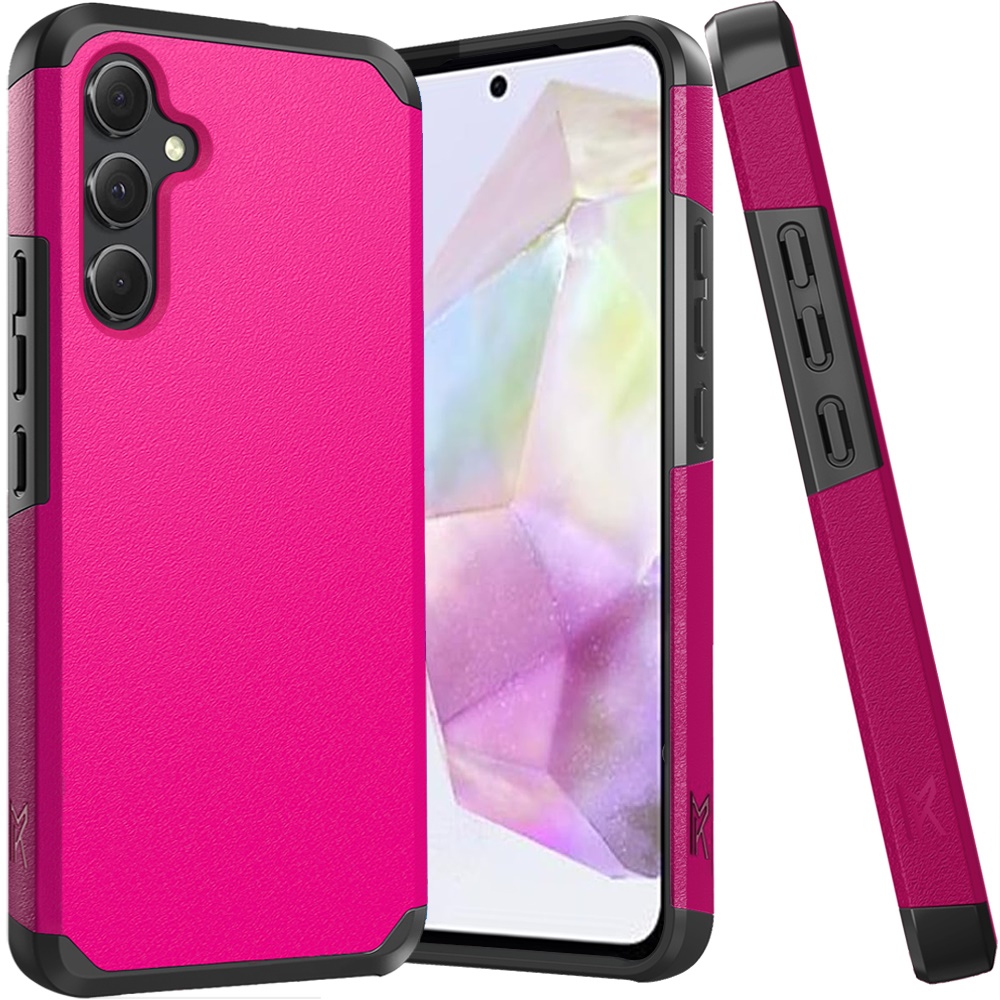 for samsung galaxy a36 / a56 (original series) tough strong shockproof hybrid in slide out package hot pink
