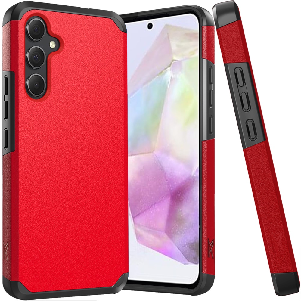 for samsung galaxy a36 / a56 (original series) tough strong shockproof hybrid in slide out package red