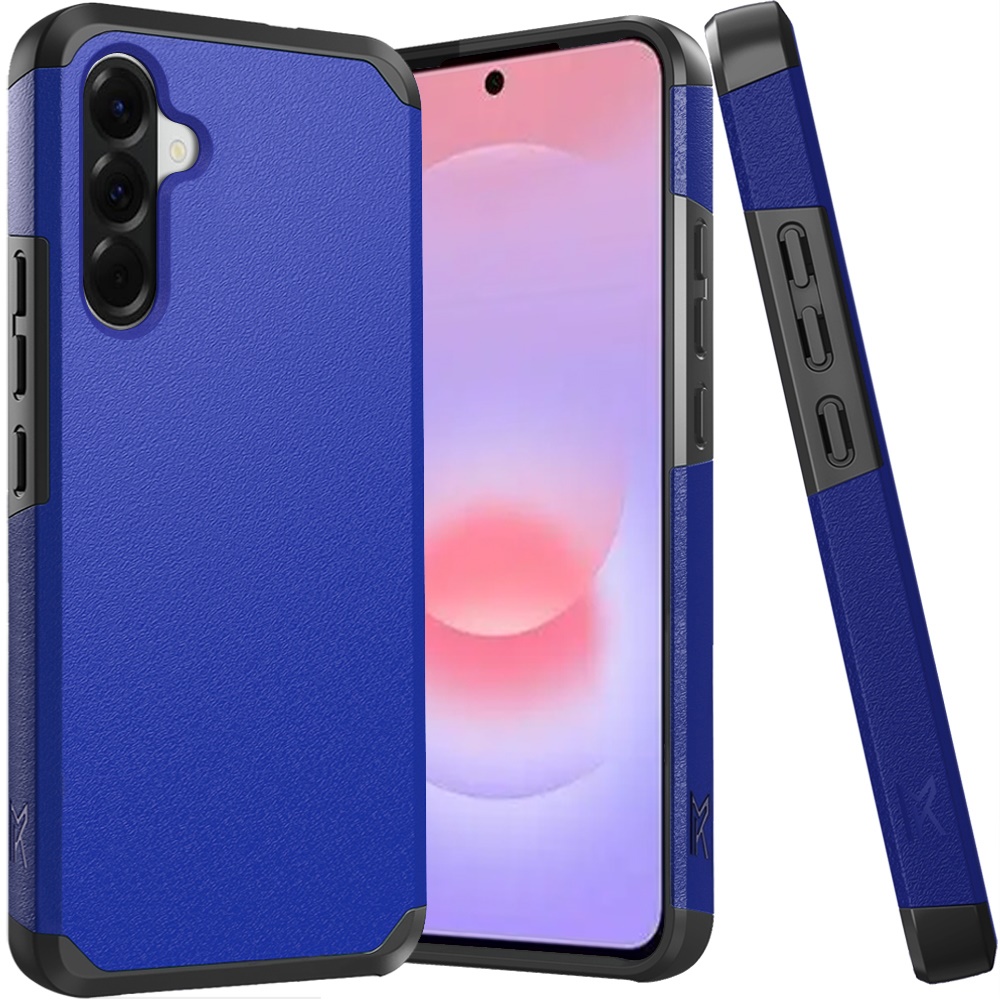 for samsung galaxy a37 tough strong hybrid (magnet mount friendly) case cover classic blue