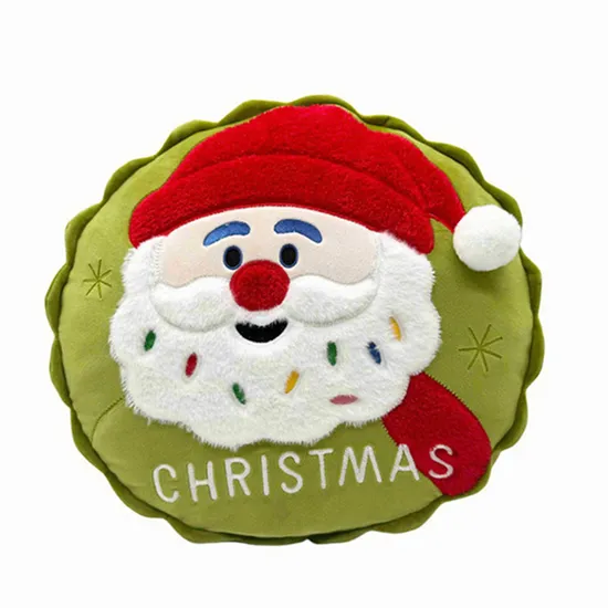premium 3d embroidered snowflake santa pillow