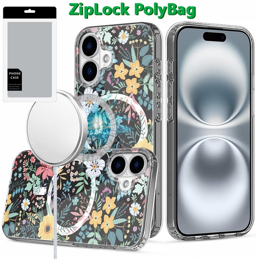 [polybag] for iphone 16 6.1 inch thick hybrid design cover case c