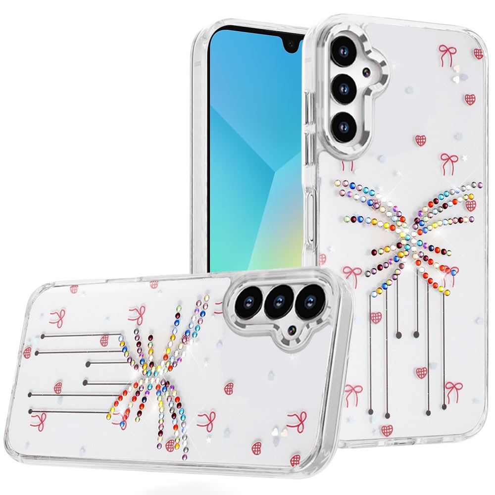 for samsung a16 5g resin epoxy design diamond metal edged hybrid case j