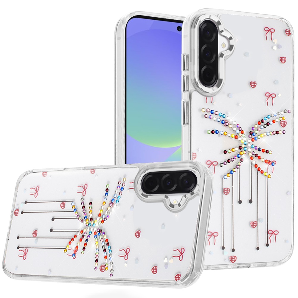 for samsung galaxy a36 / a56 resin epoxy design diamond metal edged hybrid case j