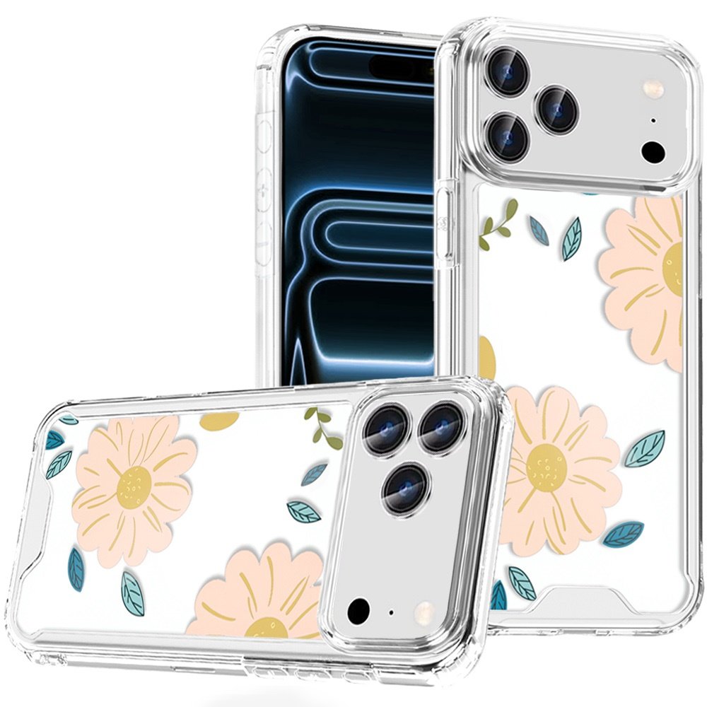 for iphone 17 pro max beautiful tpu designs case case minimalist large daisy