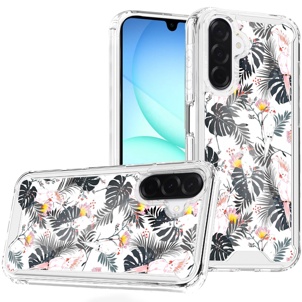 for samsung a17 5g beautiful tpu designs case case tropical flamingo & leaves