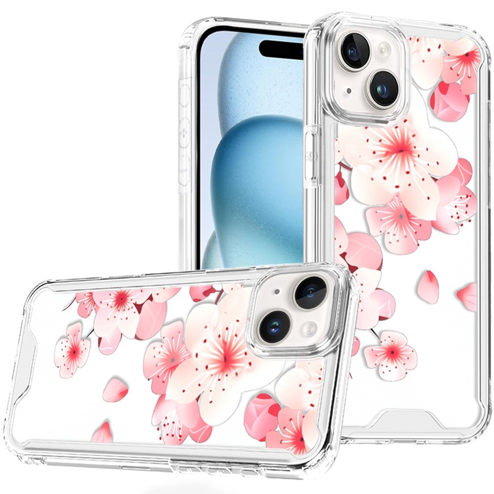 for iphone 15 beautiful tpu designs case case cherry blossom