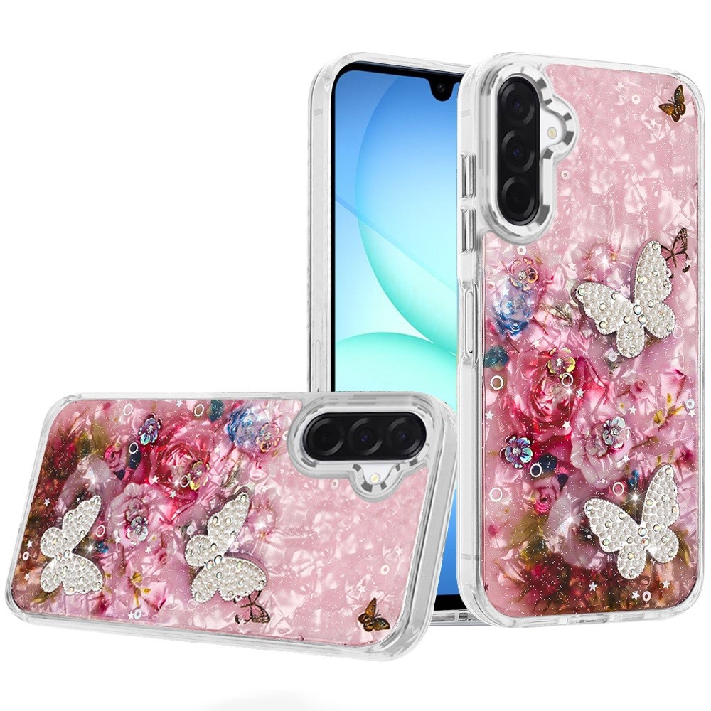 for samsung a17 5g epoxy glitter butterfly ornaments design hq metal buttons hybrid 2