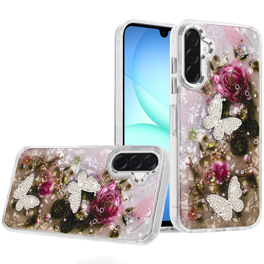 for samsung a17 5g epoxy glitter butterfly ornaments design hq metal buttons hybrid 3