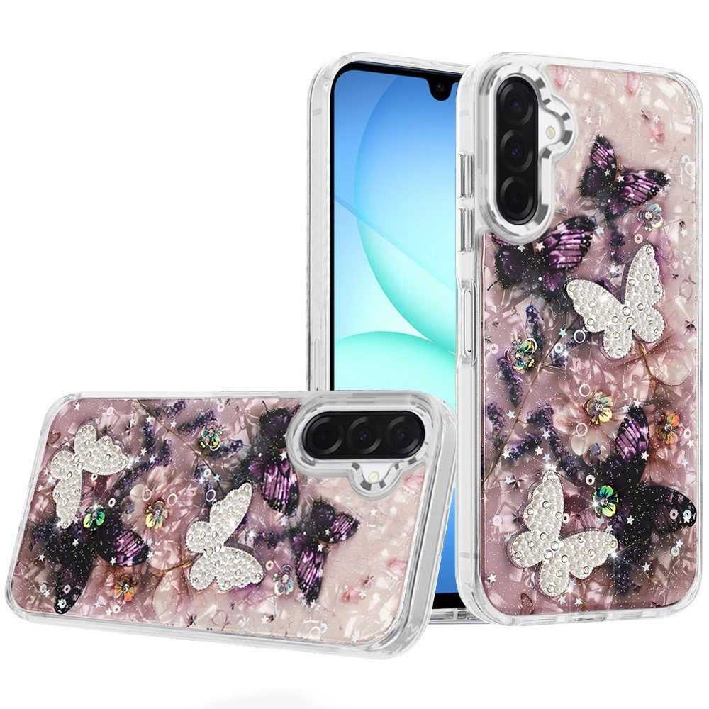 for samsung a17 5g epoxy glitter butterfly ornaments design hq metal buttons hybrid 5