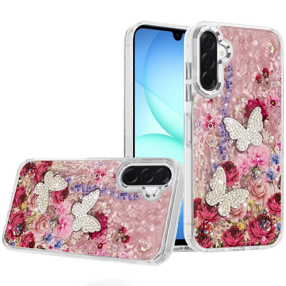 for samsung a17 5g epoxy glitter butterfly ornaments design hq metal buttons hybrid 7