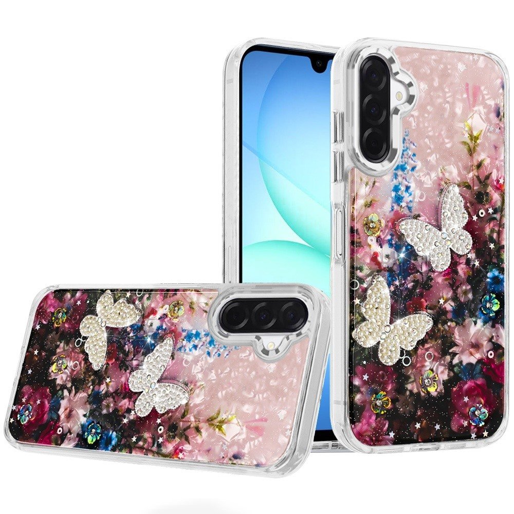 for samsung a17 5g epoxy glitter butterfly ornaments design hq metal buttons hybrid 8
