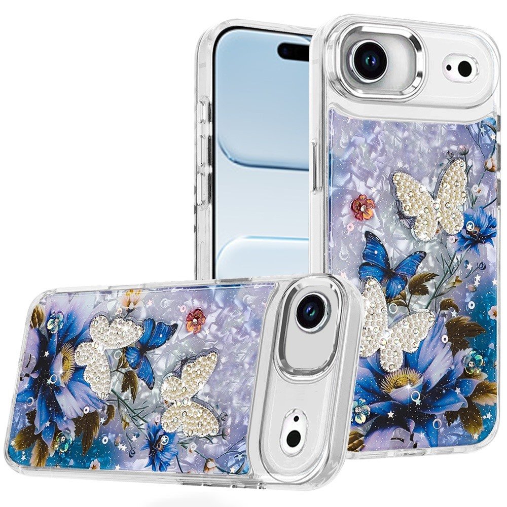 for iphone 17 air epoxy glitter butterfly ornaments design hq metal buttons hybrid 1