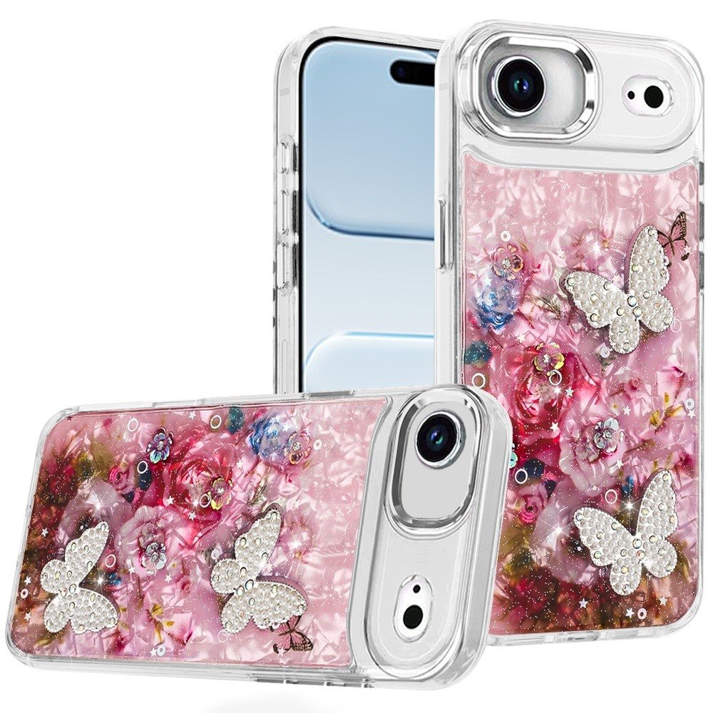 for iphone 17 air epoxy glitter butterfly ornaments design hq metal buttons hybrid 2