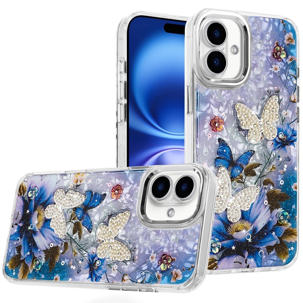 for iphone 17 epoxy glitter butterfly ornaments design hq metal buttons hybrid 1