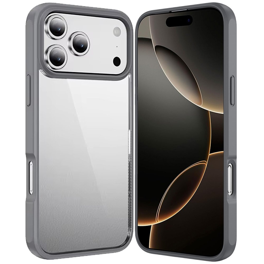 for iphone 17 pro max hq transparent thick 2.0mm hybrid case grey