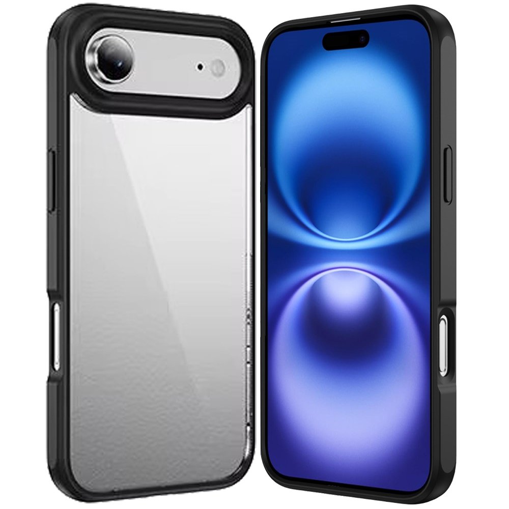 for iphone 17 air hq transparent thick 2.0mm hybrid case black