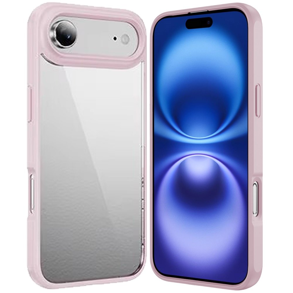 for iphone 17 air hq transparent thick 2.0mm hybrid case pink