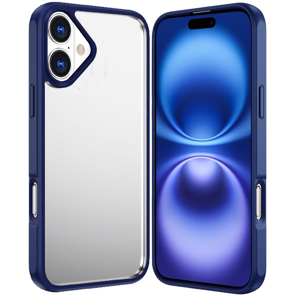 for iphone 17 hq transparent thick 2.0mm hybrid case navy blue