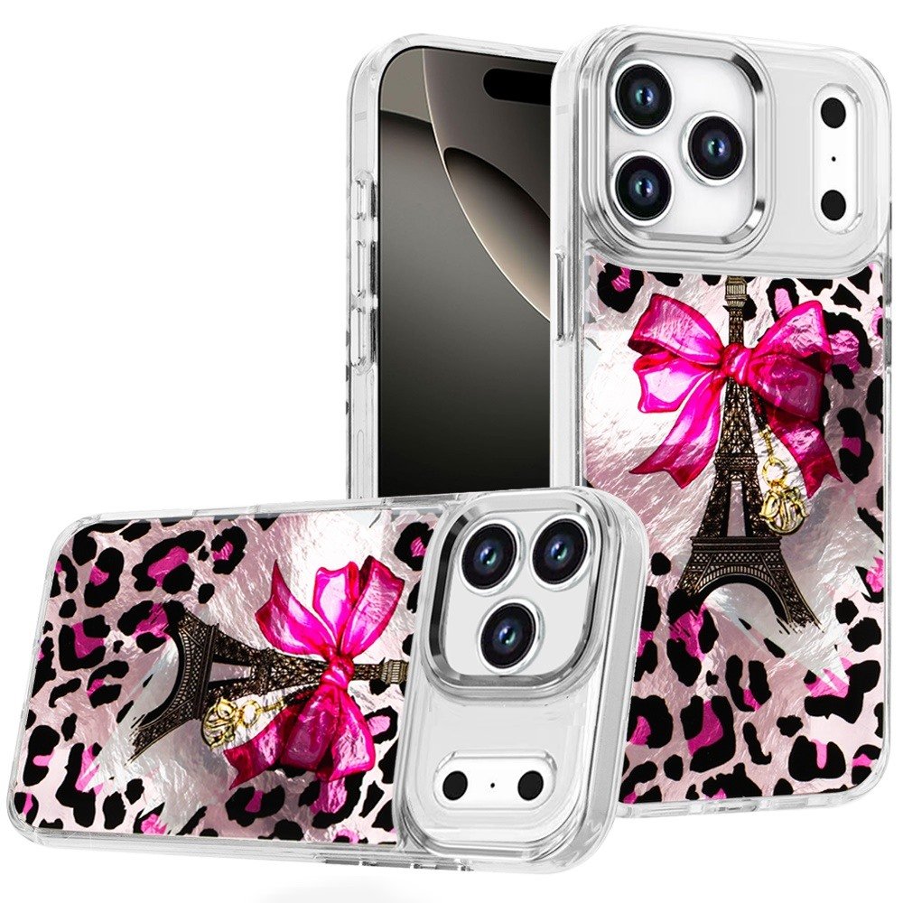 for iphone 17 pro max beautiful epoxy designs with chrome metallic edges hybrid 3